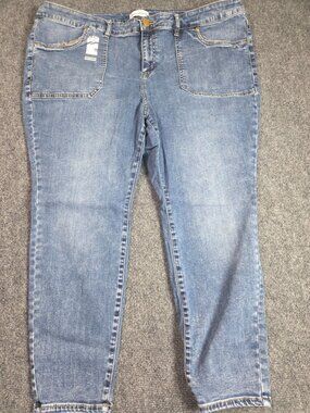 Lane Bryant Womens High-Rise Skinny Jeans 24P Light Wash Stretch Denim